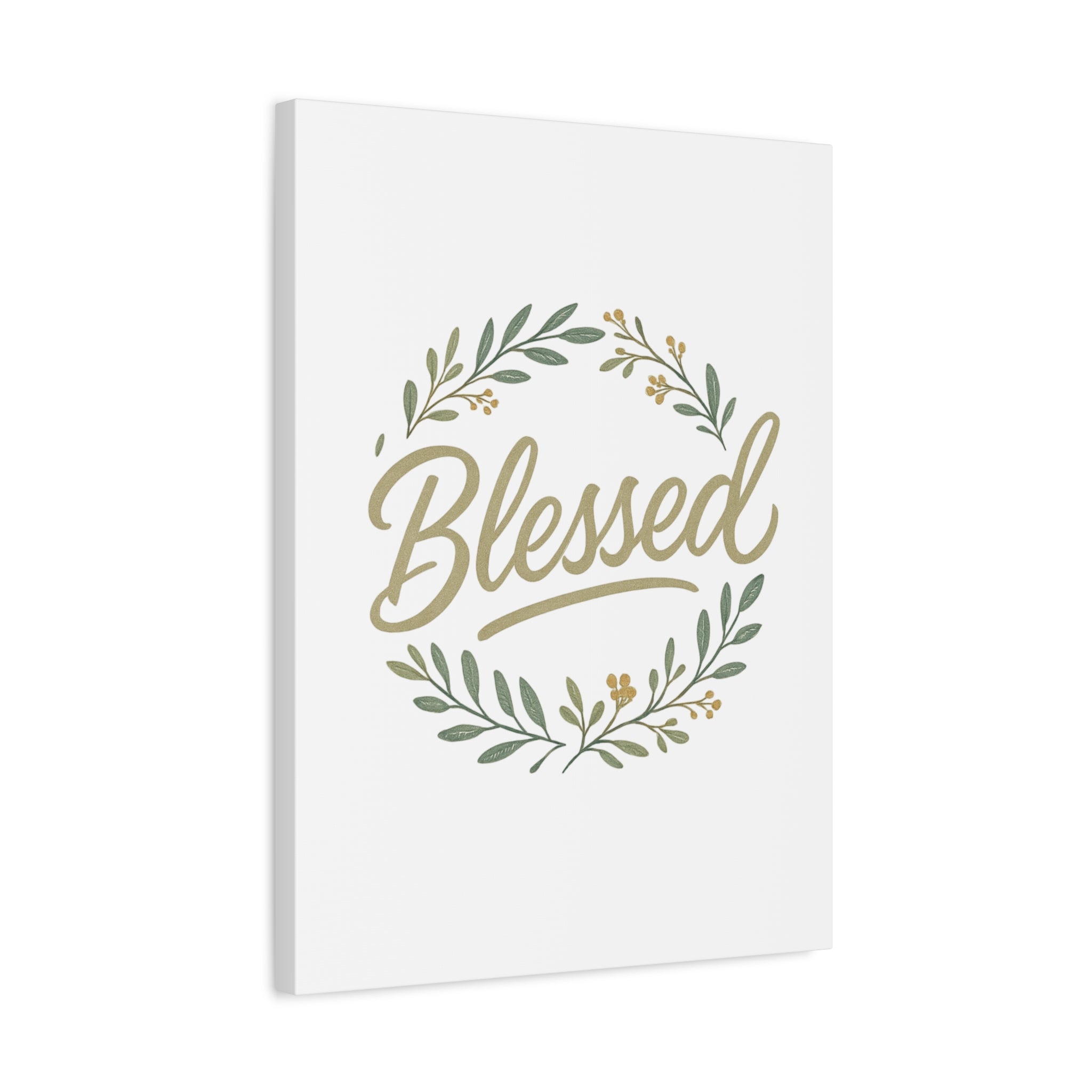 Blessed Wreath Matte Canvas Wall Art (Stretched 1.25")