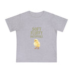 Unstoppable Chick Baby Short Sleeve T-Shirt — Cute Soft Fluffy Toddler Tee