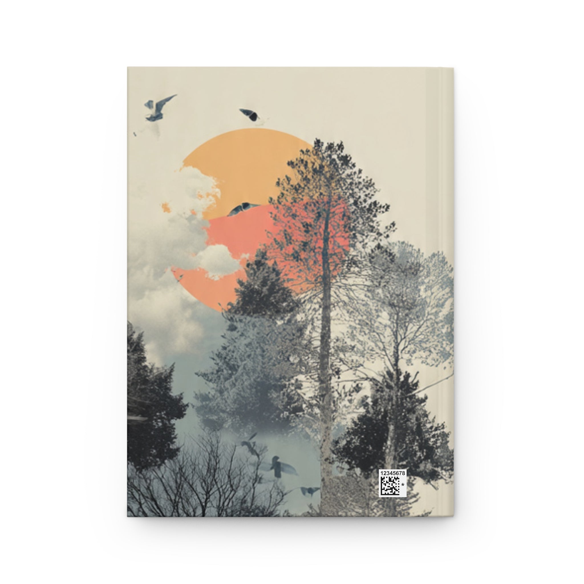 Nature Silhouette Hardcover Journal — Botanical Double-Exposure Notebook