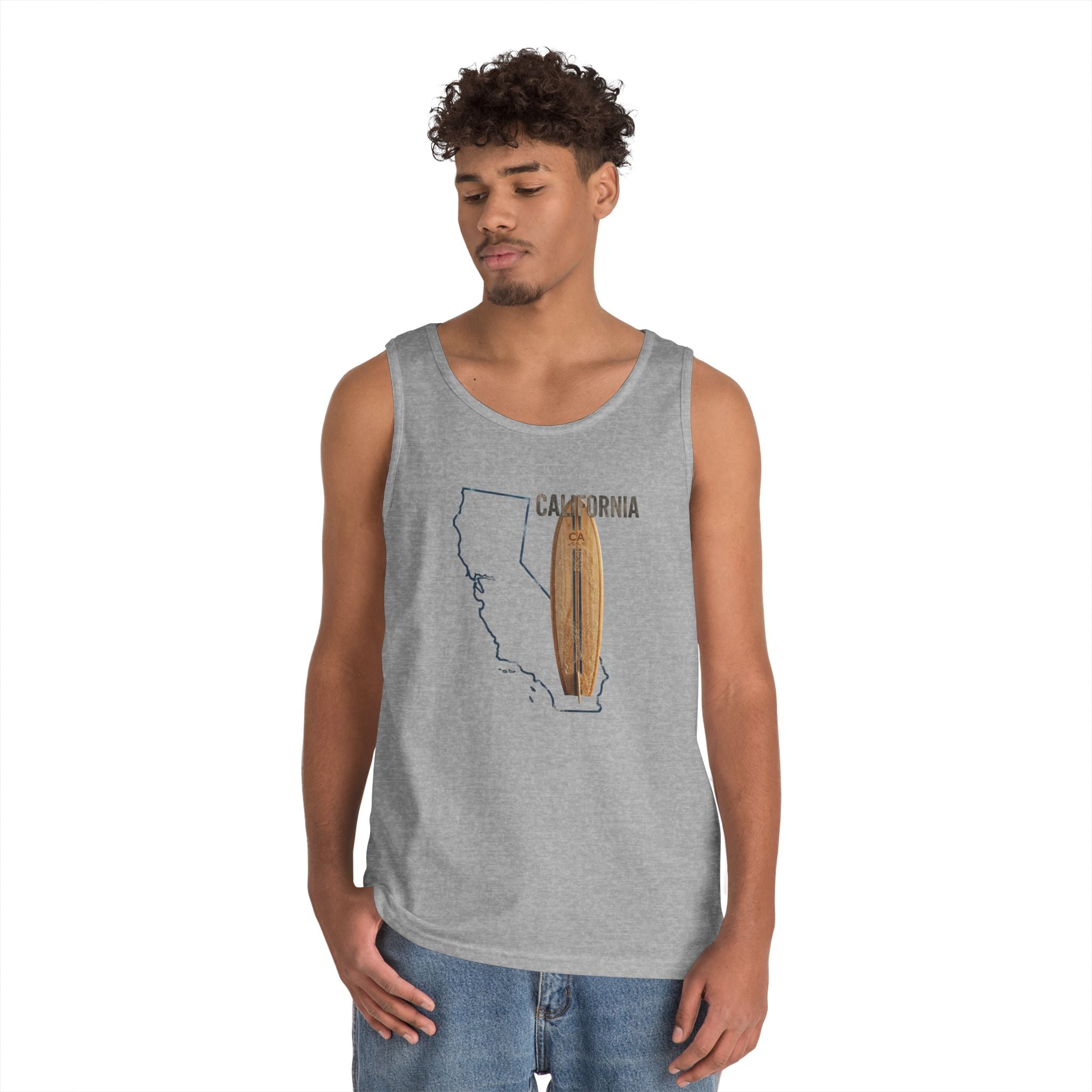California Men's Coastal Cotton Tank Top – Lightweight, Breathable, Classic Fit Summer Essential