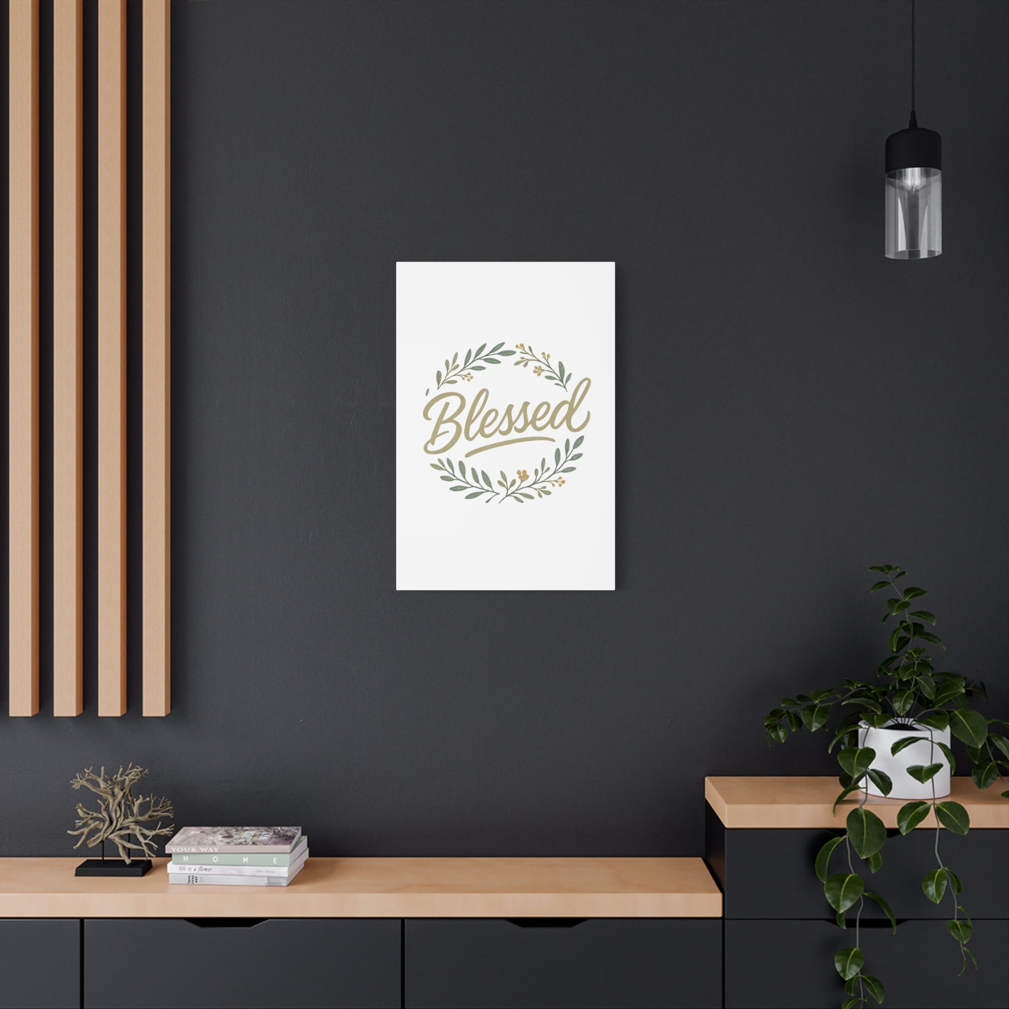 Blessed Wreath Matte Canvas Wall Art (Stretched 1.25")