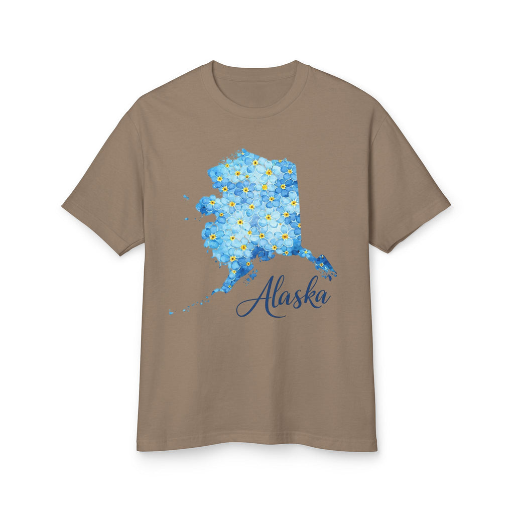 Alaska Forget-Me-Not Tee — Floral State Pride Cotton T-Shirt