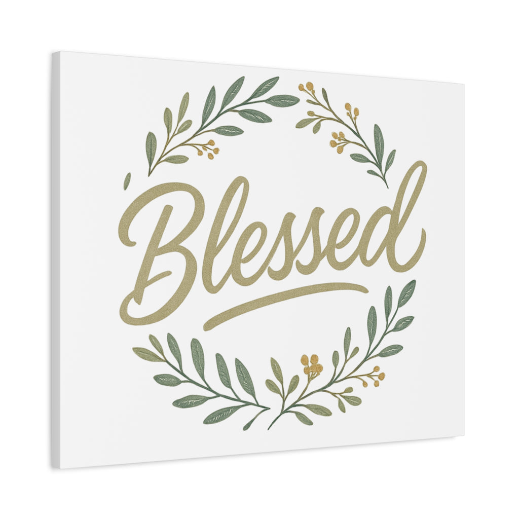 Blessed Wreath Matte Canvas Wall Art (Stretched 1.25")