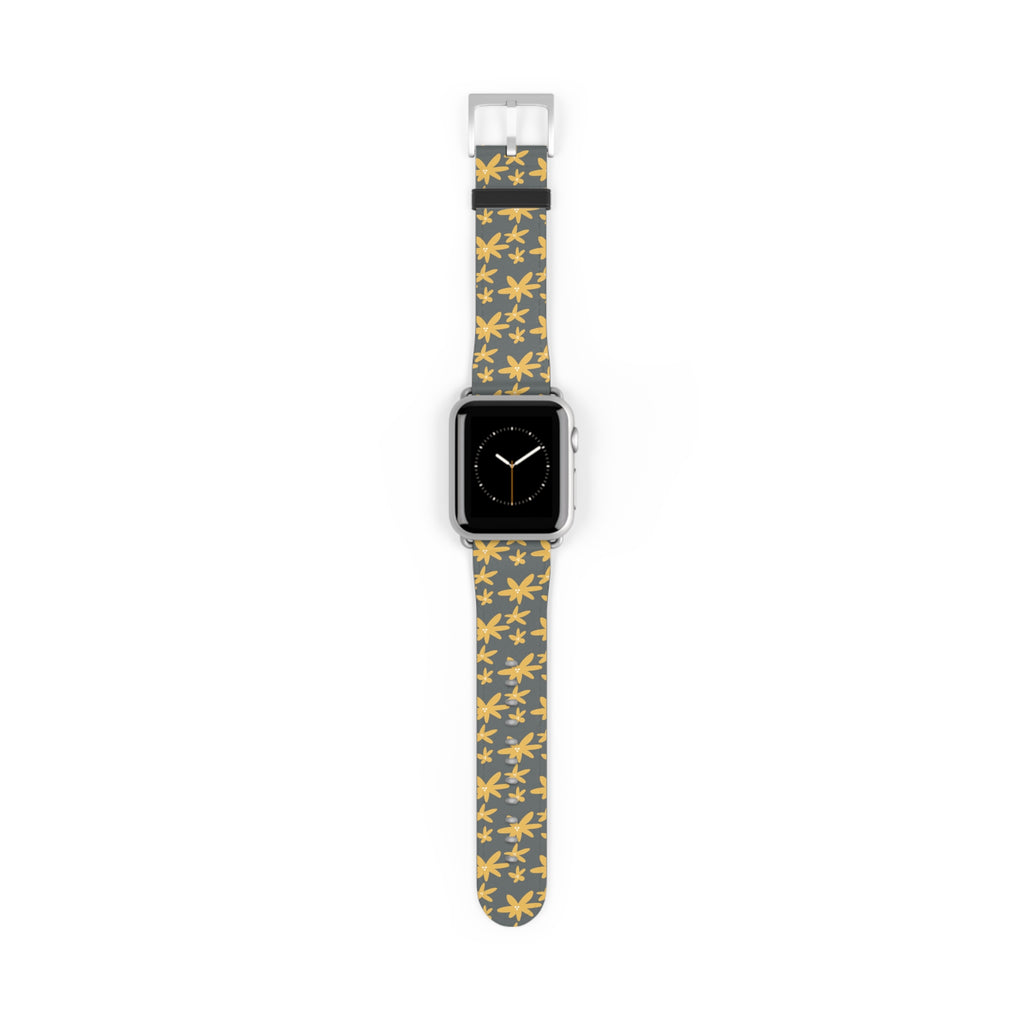Stylish Floral Watch Band, Unique Watch Strap, Customizable Apple Watch Band, Boho Chic Accessories, Gift for Her