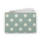 Light Green Polka Dot Clutch Bag — Cute Handheld Evening Clutch