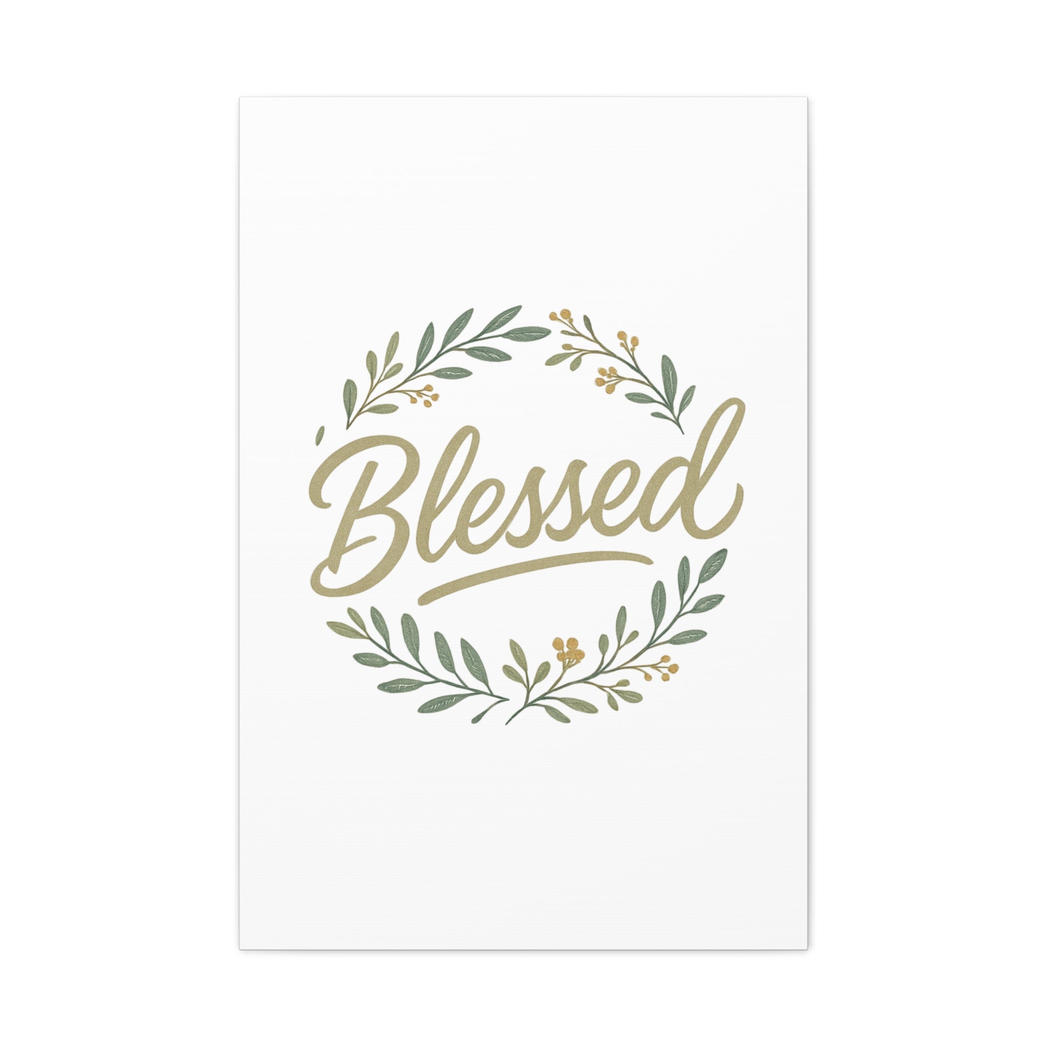 Blessed Wreath Matte Canvas Wall Art (Stretched 1.25")