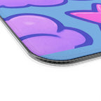 Pink & Blue Cloud LED Gaming Mouse Pad — Wireless Charging RGB Mousepad