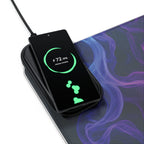 LED Gaming Mouse Pad: Wireless Charging, RGB Light-Up Desk Accessory, Perfect Gift for Gamers, Home Office Decor, PC Gaming Essentials