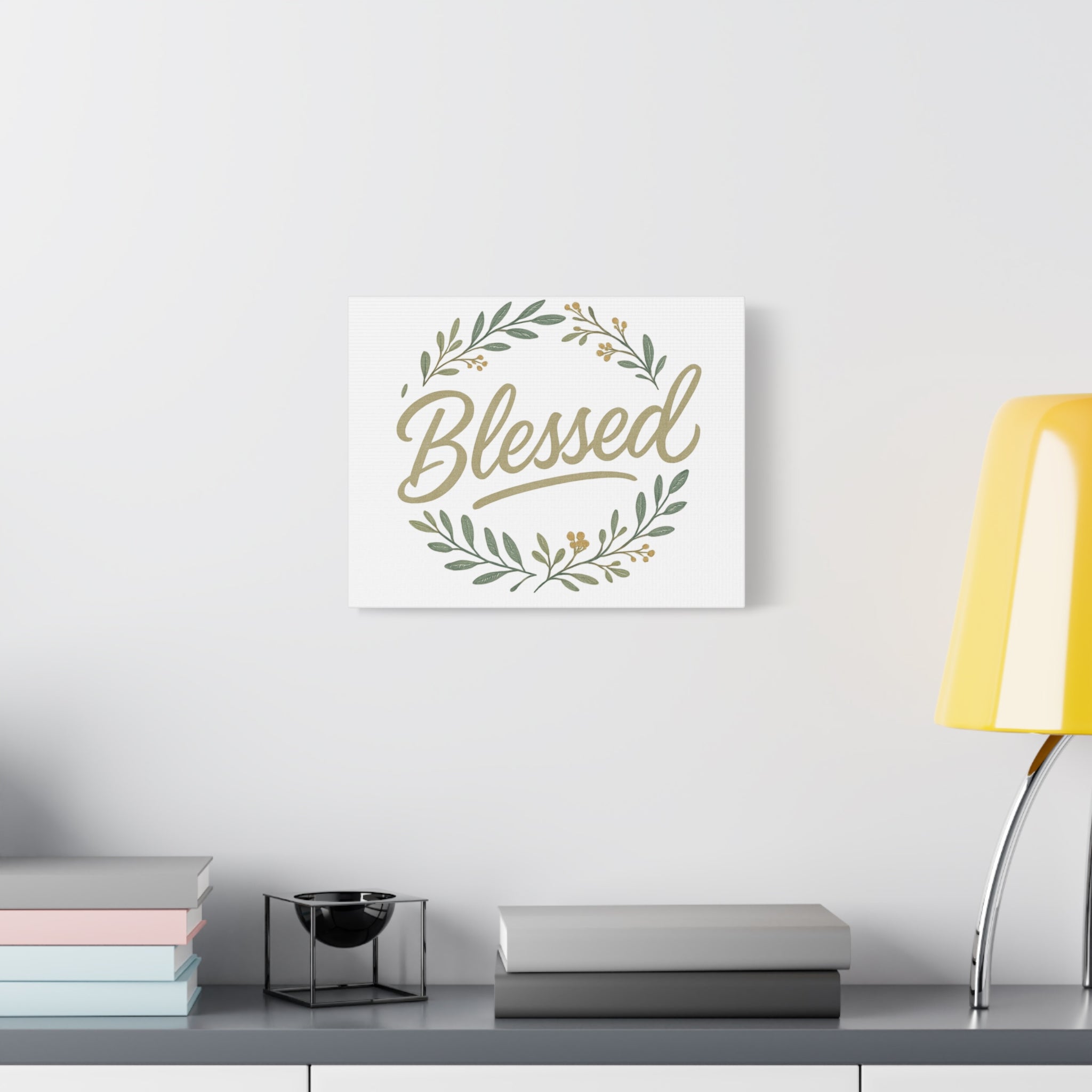 Blessed Wreath Matte Canvas Wall Art (Stretched 1.25")