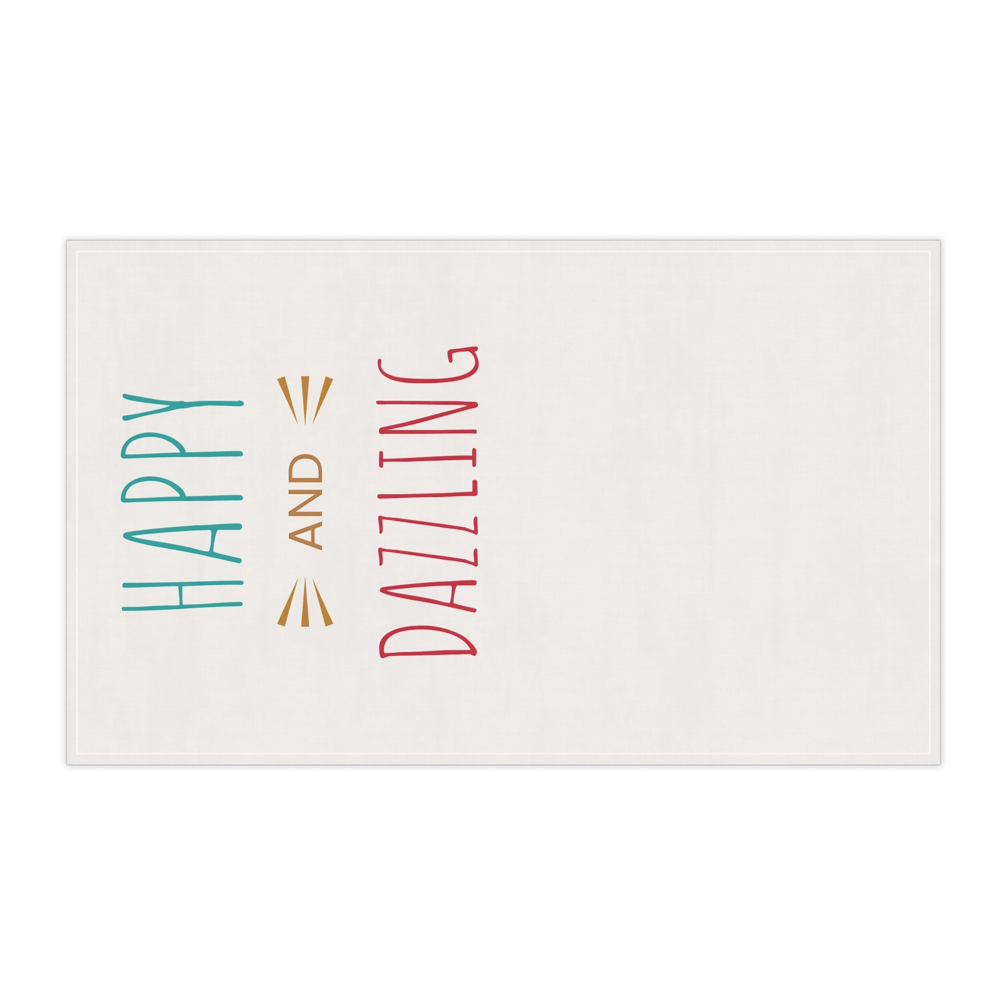 Happy & Dazzling Tea Towel — Bright Cotton Kitchen Towel