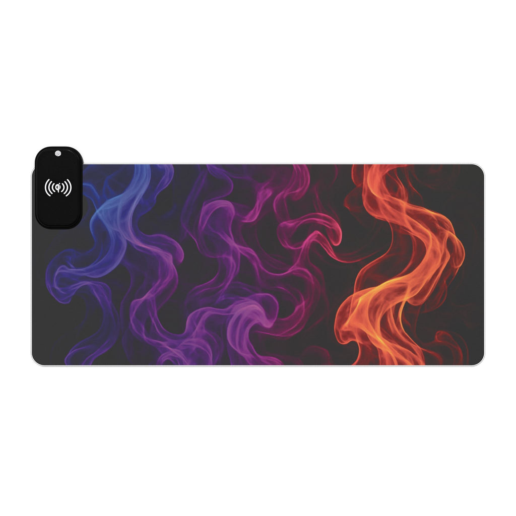 LED Gaming Mouse Pad: Wireless Charging, RGB Light-Up Desk Accessory, Perfect Gift for Gamers, Home Office Decor, PC Gaming Essentials
