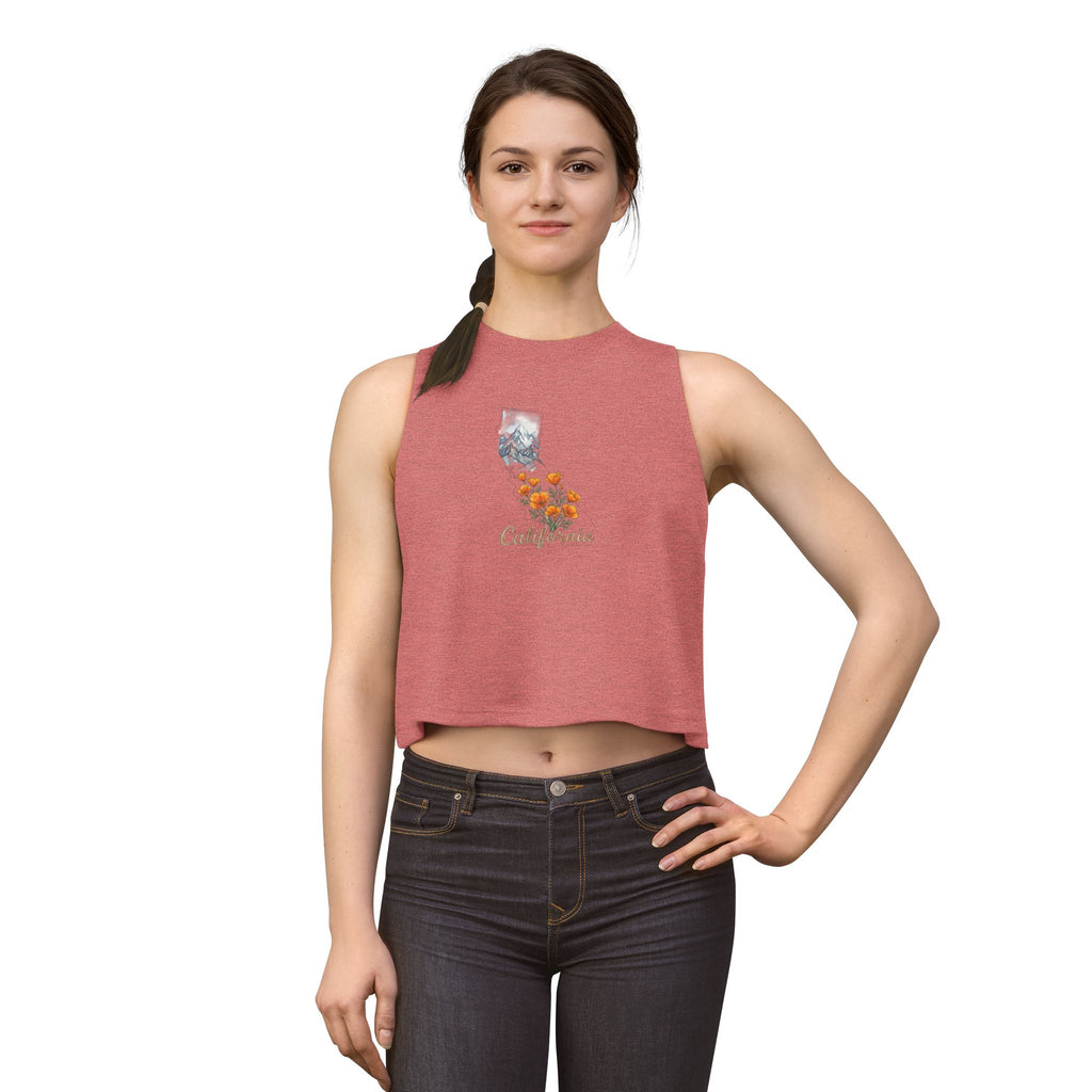 California State Flower Women's Crop Top — Golden Poppy Tank