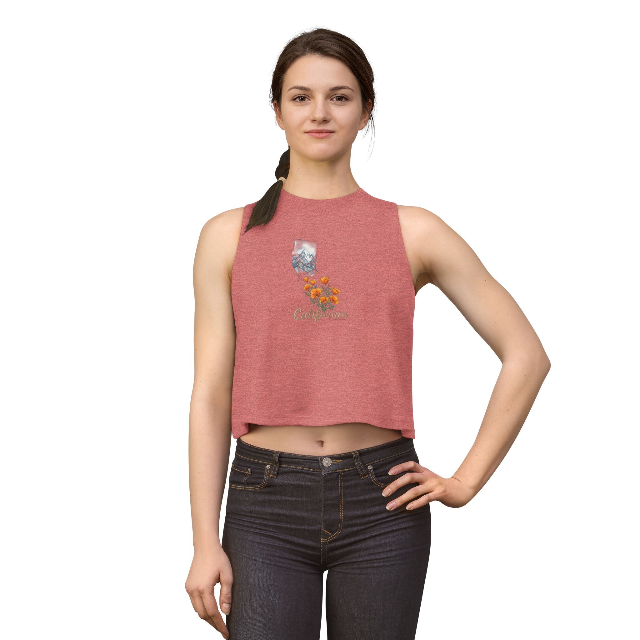 California State Flower Women's Crop Top — Golden Poppy Tank