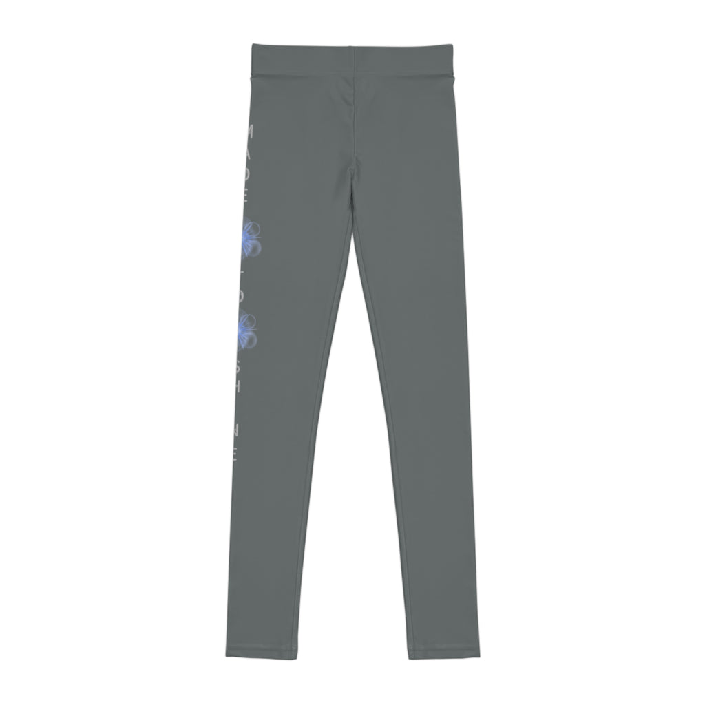 Made to Shine Youth Leggings — Dark Gray All-Over Print