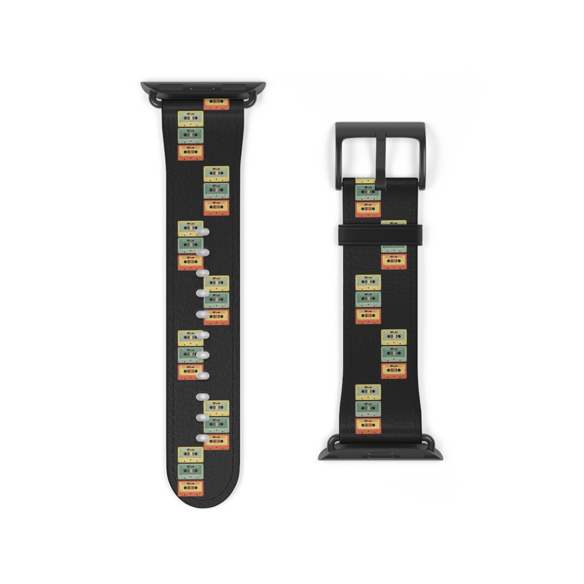 Vintage cassette tape- Watch Band, Stylish Accessory for Watch Lovers, Gift for Him or Her, Unique Fitness Tracker Band, Customizable Watch Strap