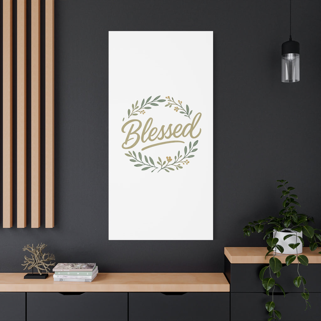 Blessed Wreath Matte Canvas Wall Art (Stretched 1.25")