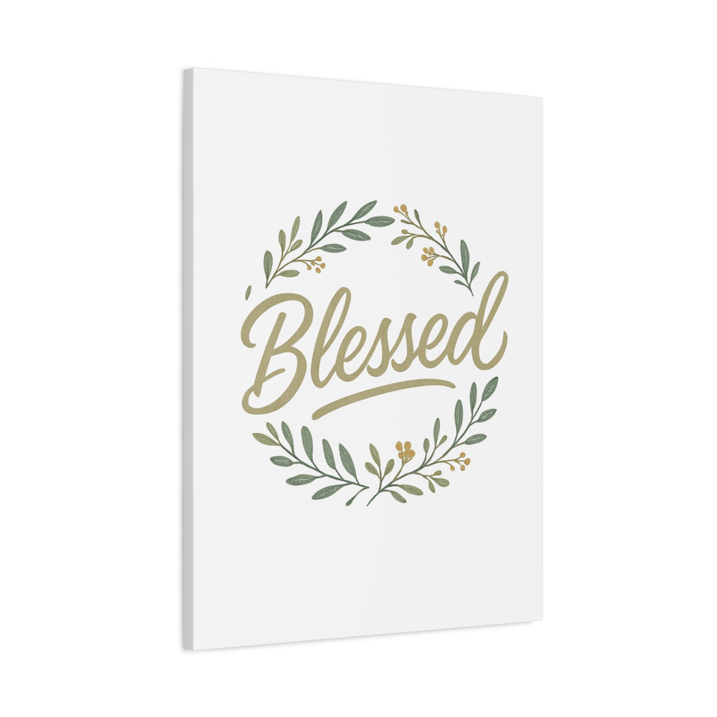 Blessed Wreath Matte Canvas Wall Art (Stretched 1.25")