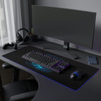 LED Gaming Mouse Pad with Cosmic Landscape Design | Gamer Accessories, Desk Decor, Office Gift, Unique Gaming Setup, LED Light