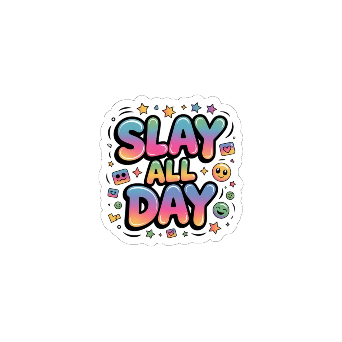 Slay All Day Sticker | Gen-Z Slang, Cringe Sticker, Internet Lingo
