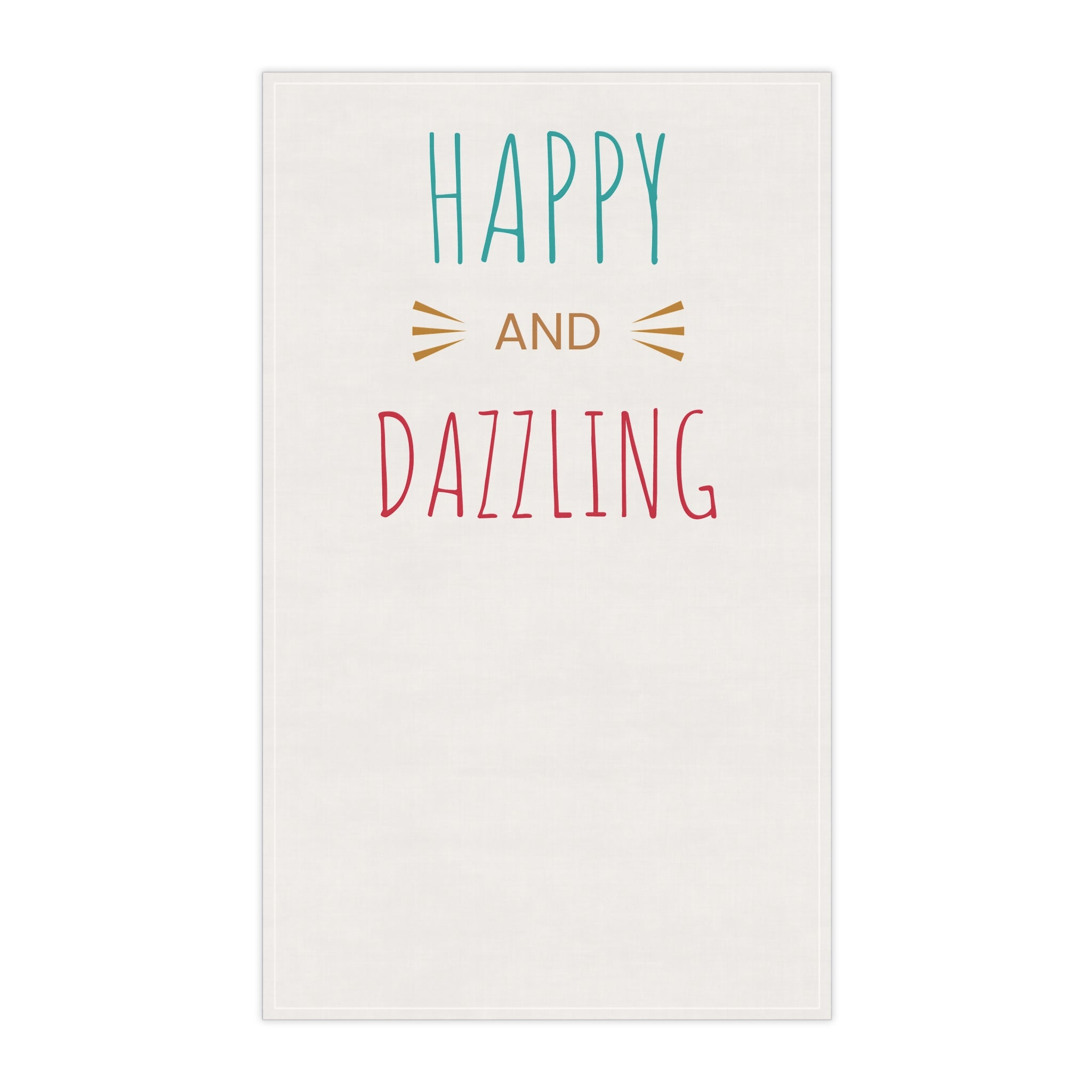 Happy & Dazzling Tea Towel — Bright Cotton Kitchen Towel