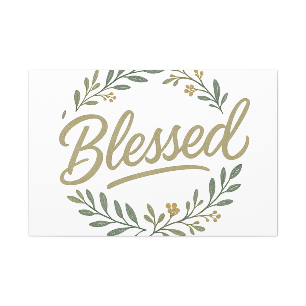 Blessed Wreath Matte Canvas Wall Art (Stretched 1.25")