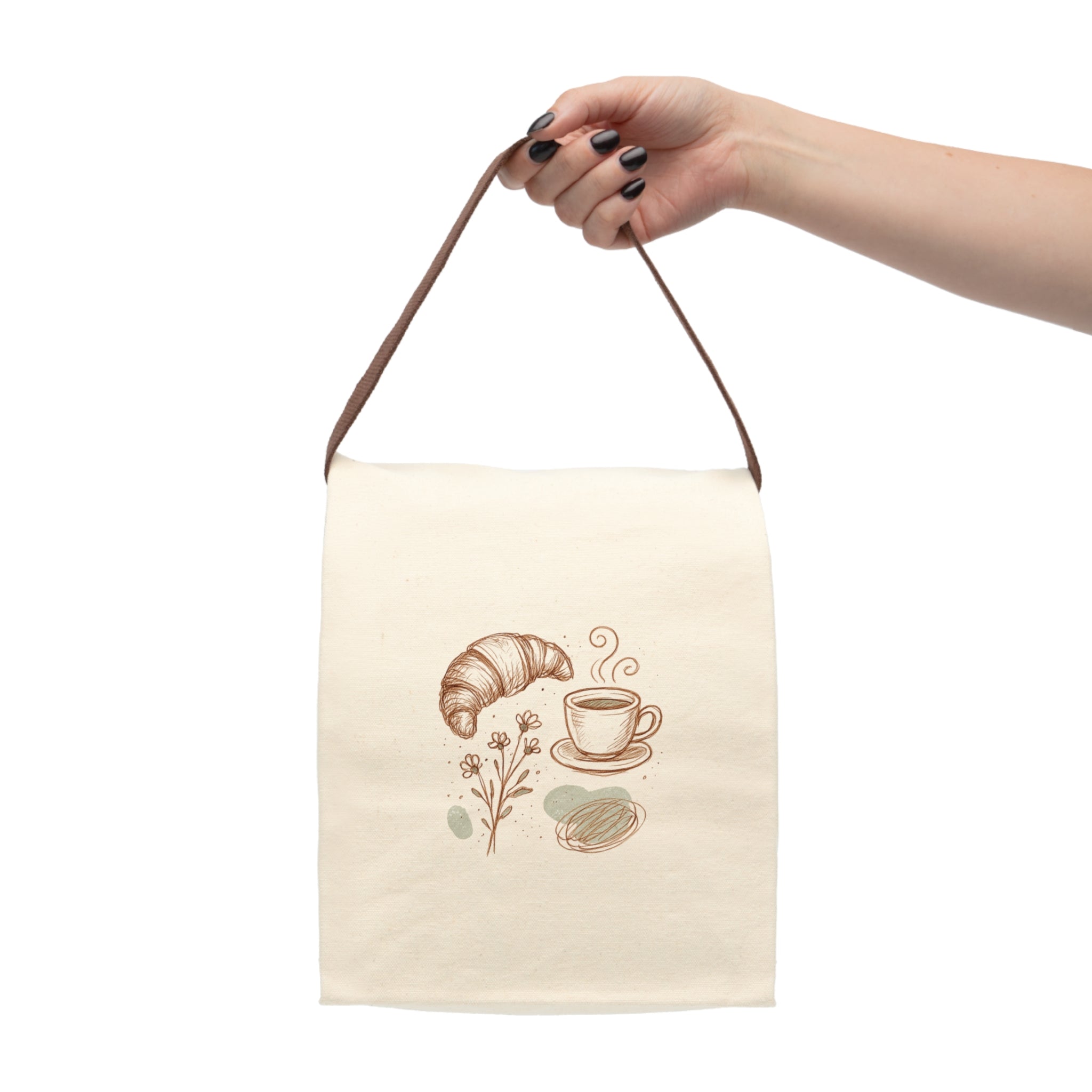 Charming Canvas Lunch Bag, Eco-Friendly Tote, Picnic Essentials, Gift for Food Lovers, Reusable Lunch Holder