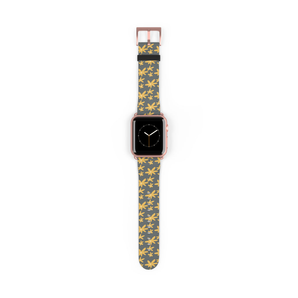 Stylish Floral Watch Band, Unique Watch Strap, Customizable Apple Watch Band, Boho Chic Accessories, Gift for Her