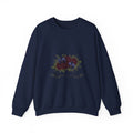 Moody Rose Print Sweatshirt | goth flower sweatshirt, midnight bloom