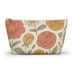Warm Floral Accessory Pouch — T‑Bottom Makeup & Travel Organizer