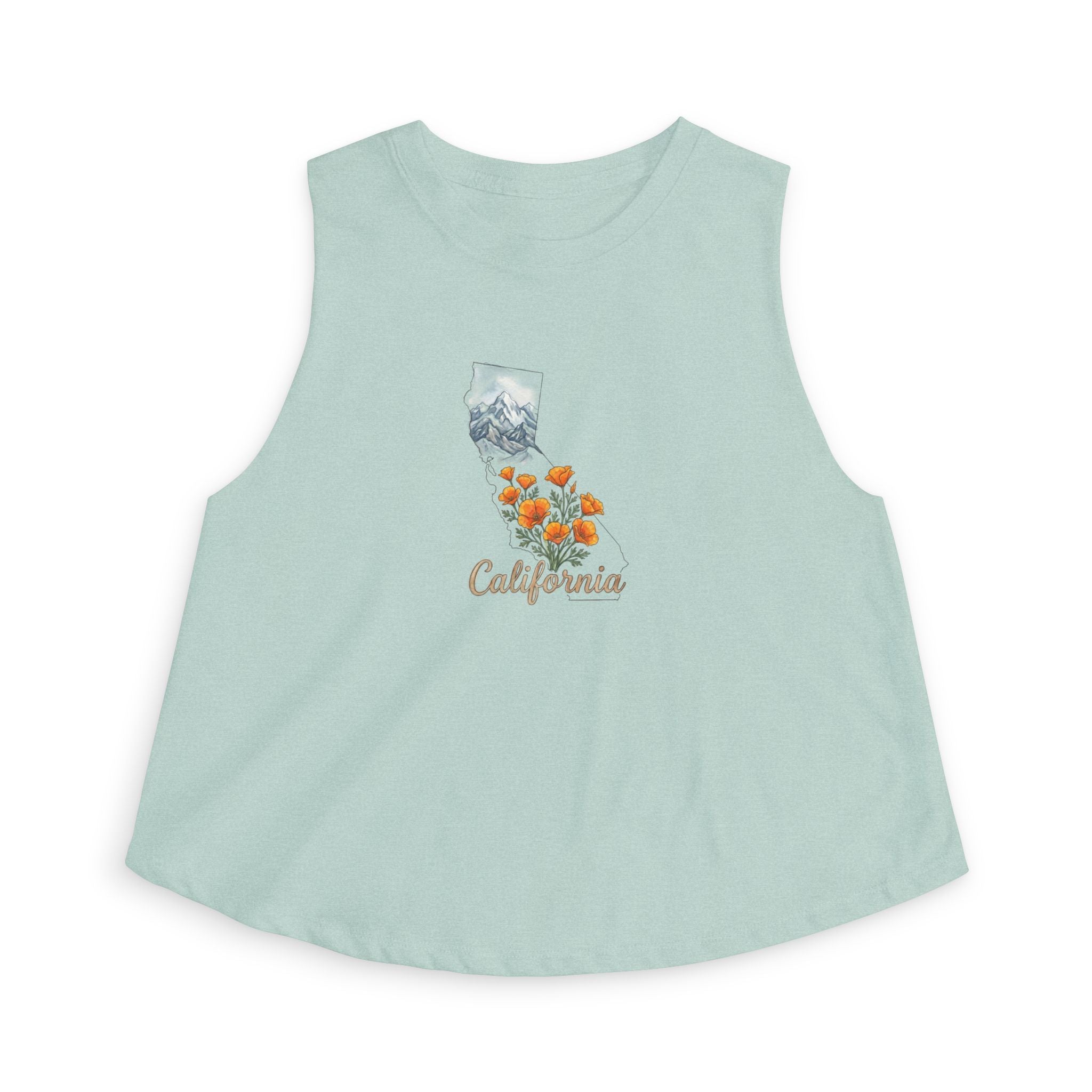 California State Flower Women's Crop Top — Golden Poppy Tank