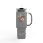 Floral Insulated Travel Mug - 40oz Reusable Drinkware for Coffee Lovers