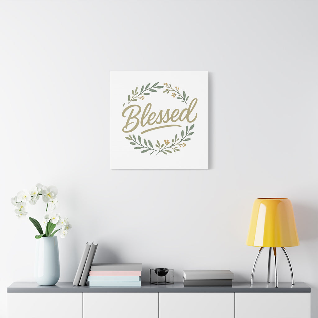 Blessed Wreath Matte Canvas Wall Art (Stretched 1.25")