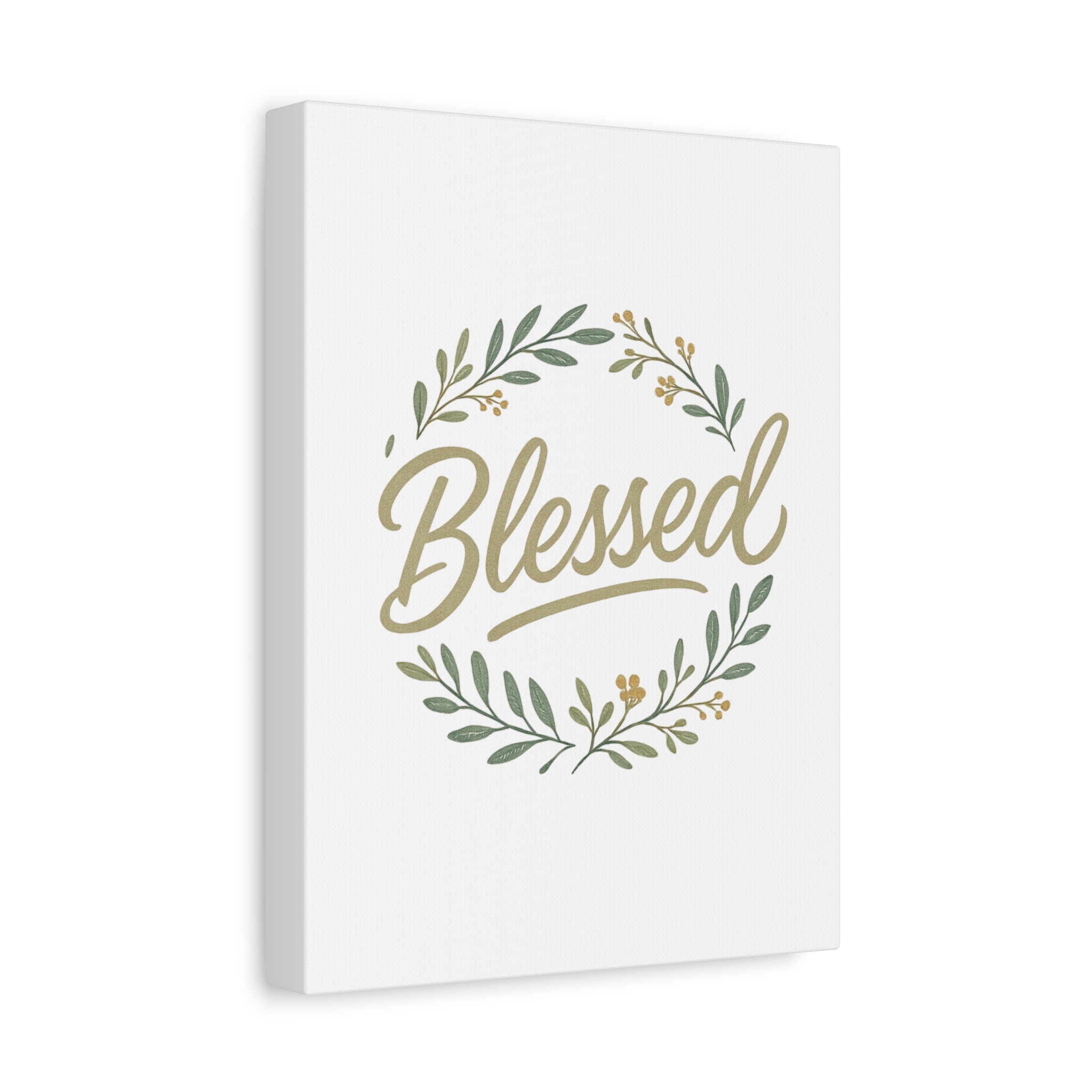 Blessed Wreath Matte Canvas Wall Art (Stretched 1.25")
