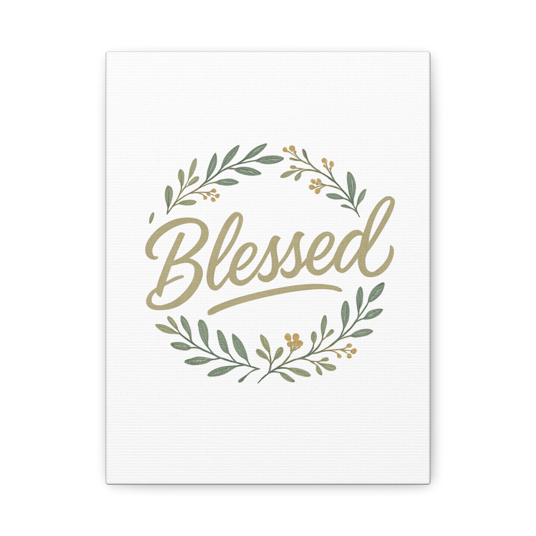 Blessed Wreath Matte Canvas Wall Art (Stretched 1.25")