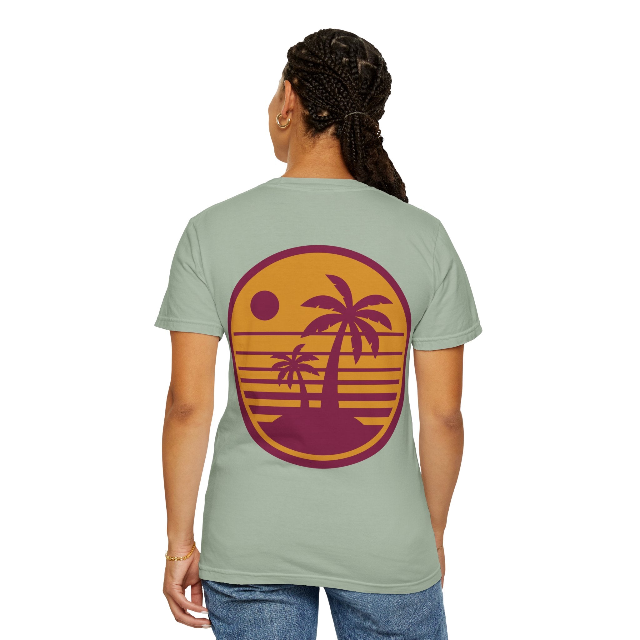 Sunset Palm Tree Unisex T-Shirt | Soft Beach Vibes | Perfect for Summer, Vacations, Gifts, Beach Days, Relaxation