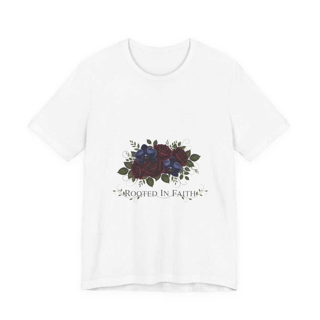Rooted in Faith Dark Floral T-Shirt