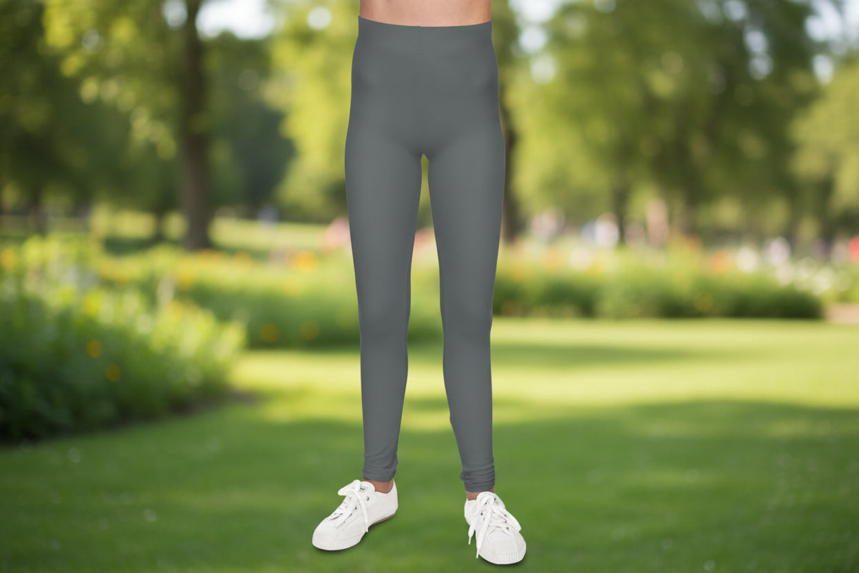 Made to Shine Youth Leggings — Dark Gray All-Over Print