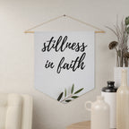 Stillness in Faith Wall Pennant — Inspirational Home Decor