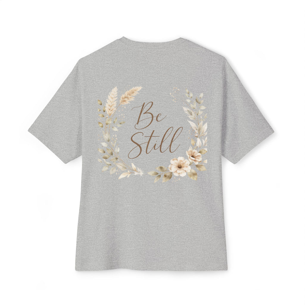 Be Still Floral Tee — Oversized Boxy T‑Shirt