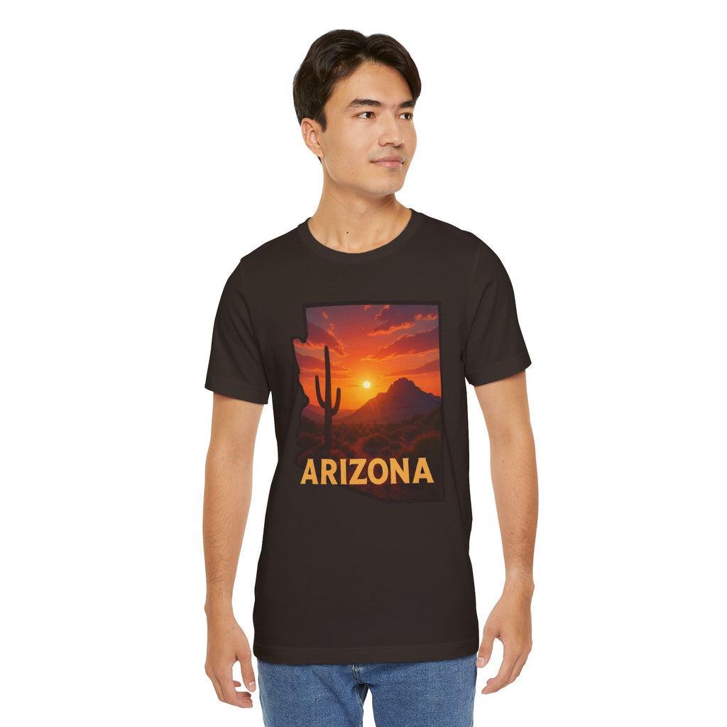 Arizona Cactus Sunset T-Shirt — Desert Sunset Graphic Tee