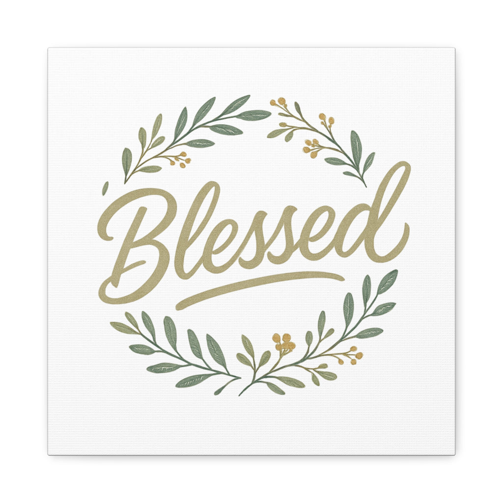 Blessed Wreath Matte Canvas Wall Art (Stretched 1.25")