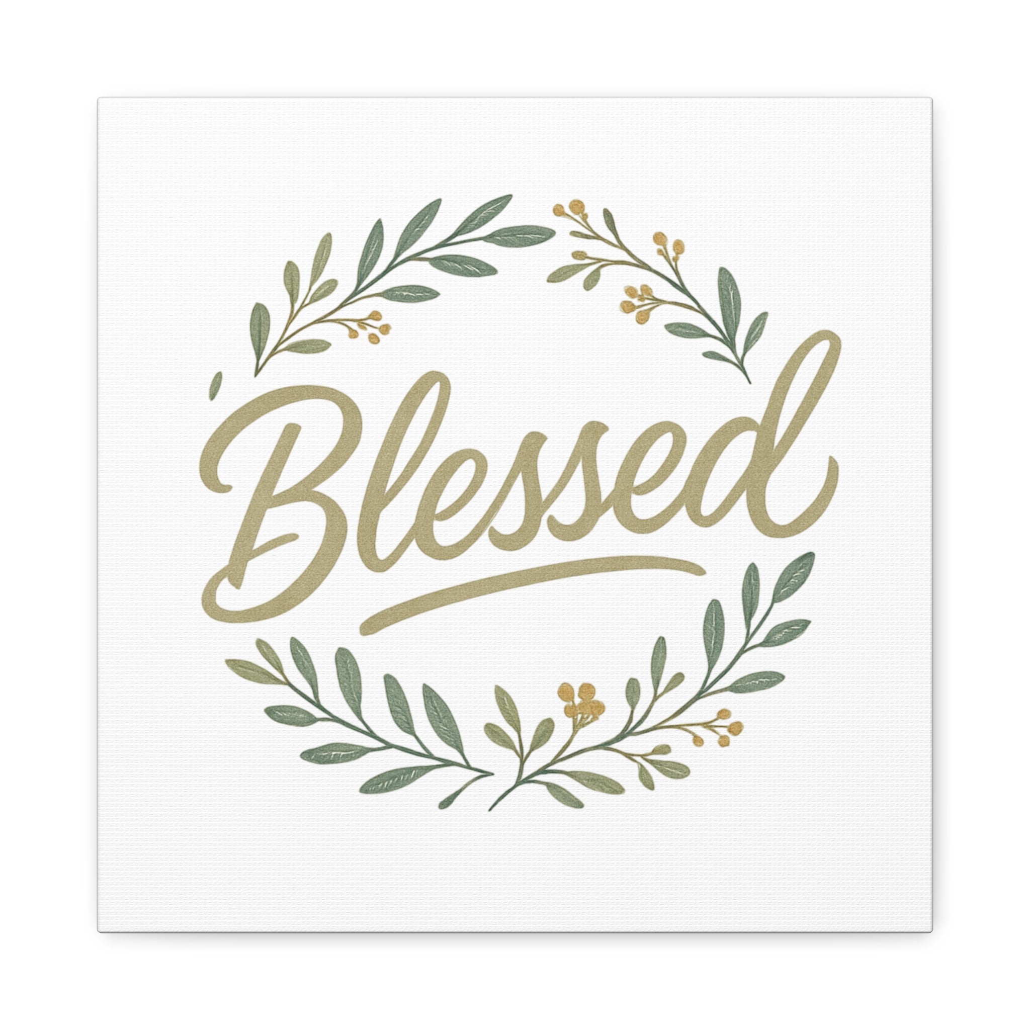 Blessed Wreath Matte Canvas Wall Art (Stretched 1.25")