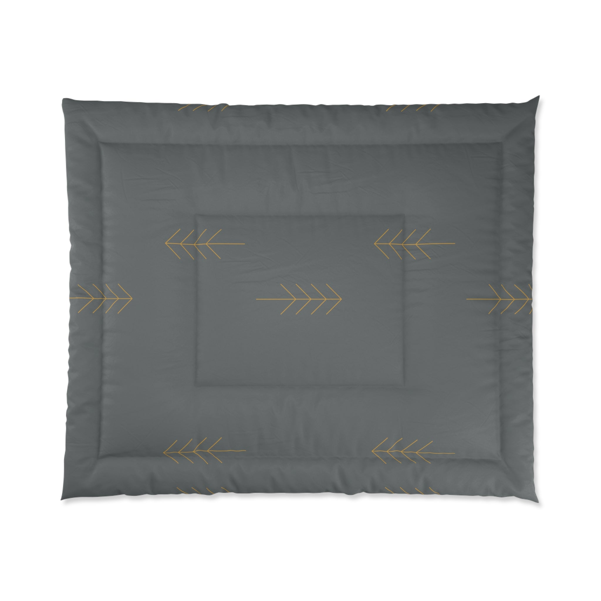 Charcoal Arrow Comforter — Minimalist Boho Bedding for Modern Bedrooms
