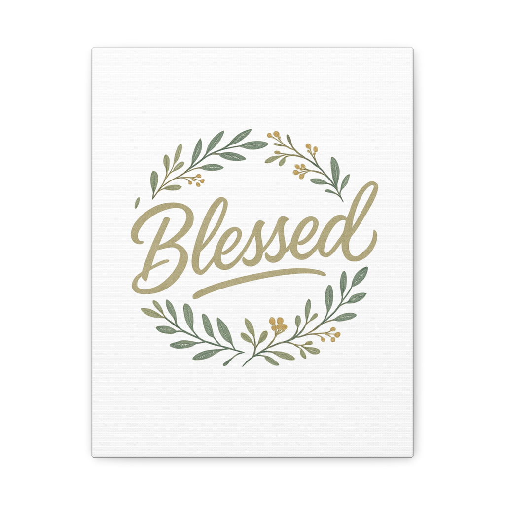 Blessed Wreath Matte Canvas Wall Art (Stretched 1.25")
