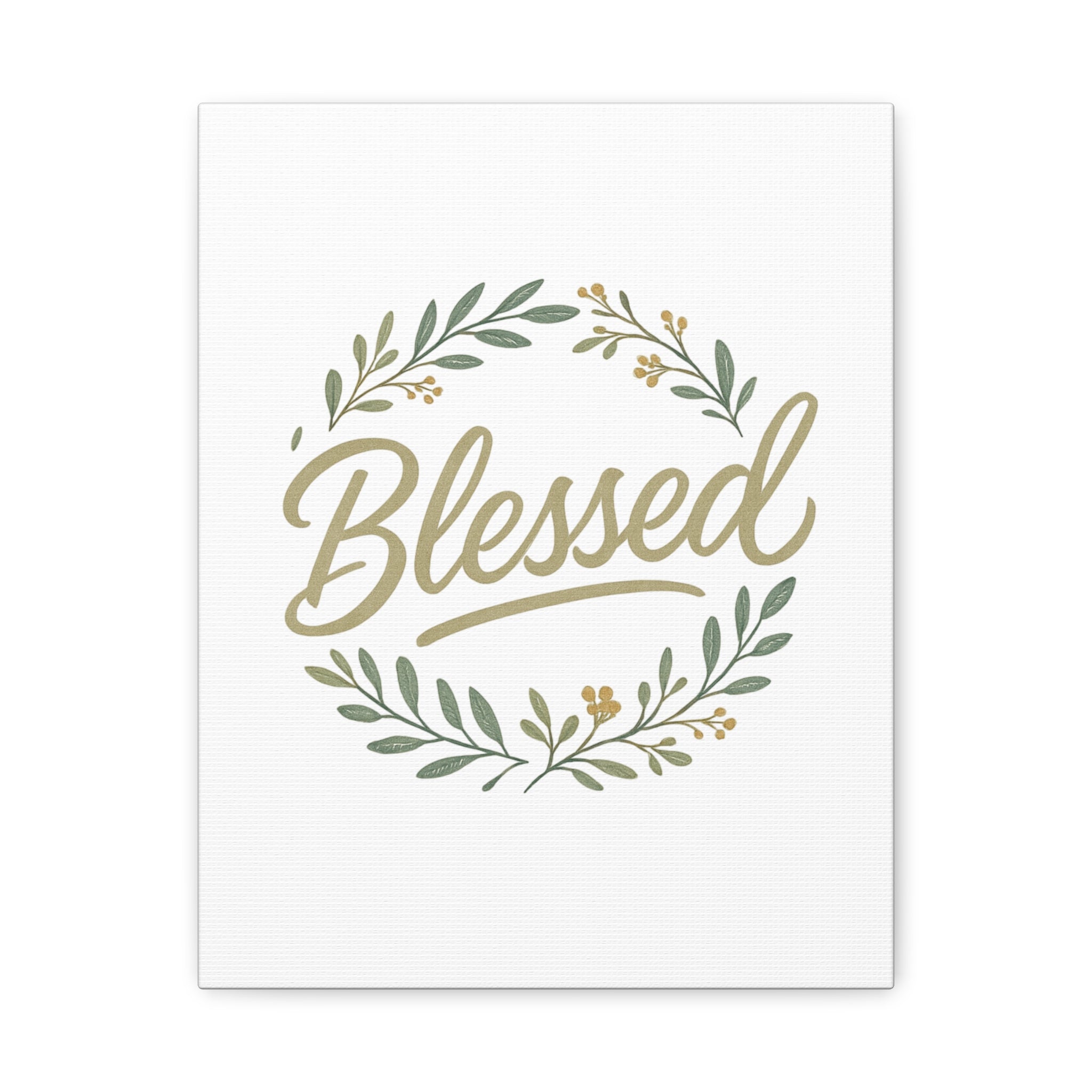 Blessed Wreath Matte Canvas Wall Art (Stretched 1.25")