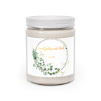 Eucalyptus & Herb Soy Candle — 9 oz Scented Candle with White Lid