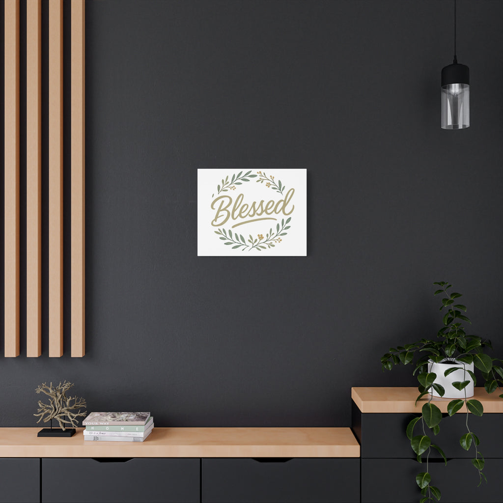 Blessed Wreath Matte Canvas Wall Art (Stretched 1.25")