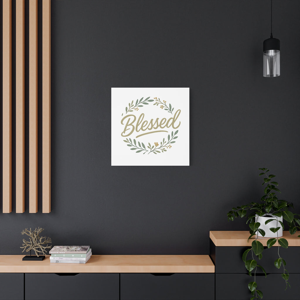 Blessed Wreath Matte Canvas Wall Art (Stretched 1.25")