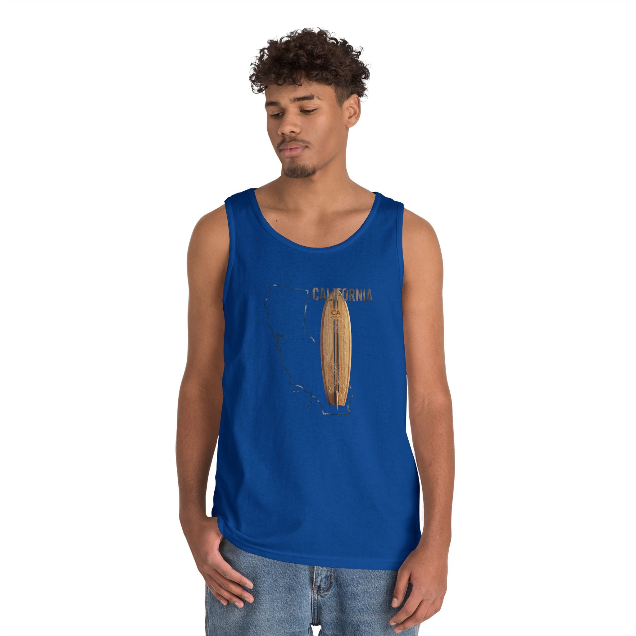California Men's Coastal Cotton Tank Top – Lightweight, Breathable, Classic Fit Summer Essential