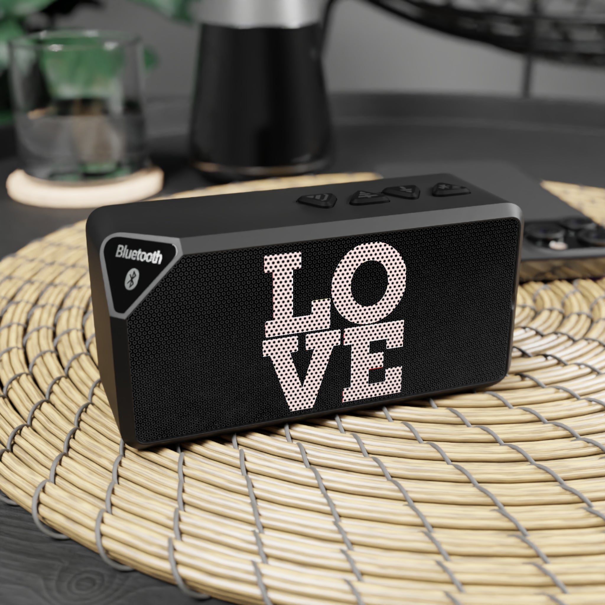 Love-Themed Bluetooth Speaker for Music Lovers, Portable Sound System, Unique Gift, Modern Decor, Music Festival Essential